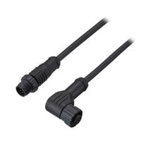 OP-88905 - Chemical-resistant extension cable M12 L-shape - M12 Straight 10 m Chemical-resistant PVC